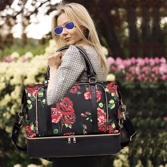 CAMTOP Women Ladies Travel Weekender Bag Overnight Duffel Carry-on Tote Bag fit 15.6 Inch Laptop Computer - Image 2