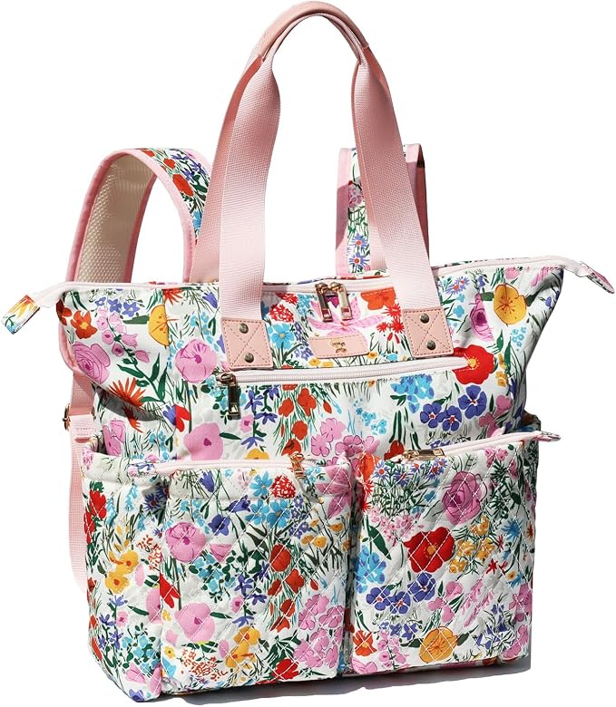 Diaper Tote Bag Totepack Backpack 2 in 1 for Women Multifunctional Large Capacity with Insulated Pockets Travel | Multifunctional by ESVAN