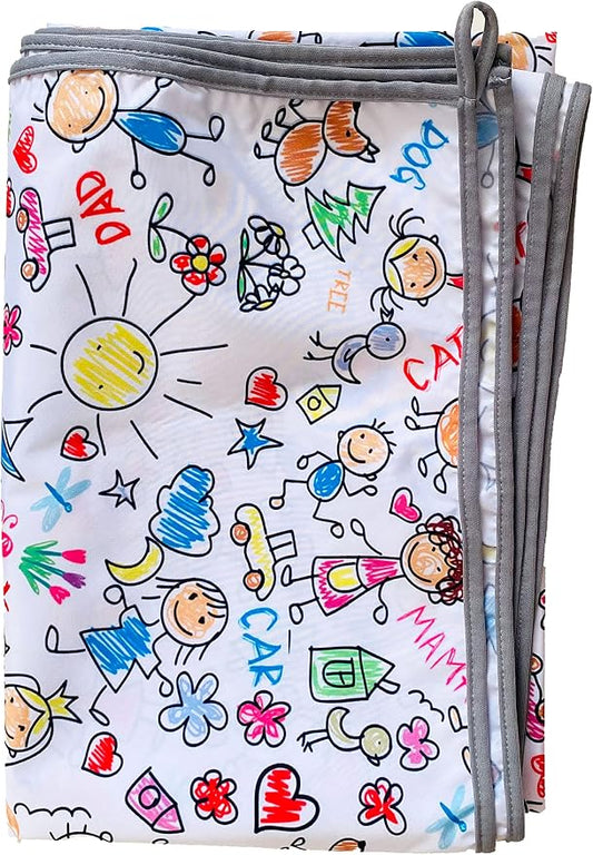 Waterproof High Chair Splat Mat – Machine Washable Floor & Table Protector for Baby Feeding, Art & Crafts, Outdoor Use (Family, 57x83 Inch) by Yorni
