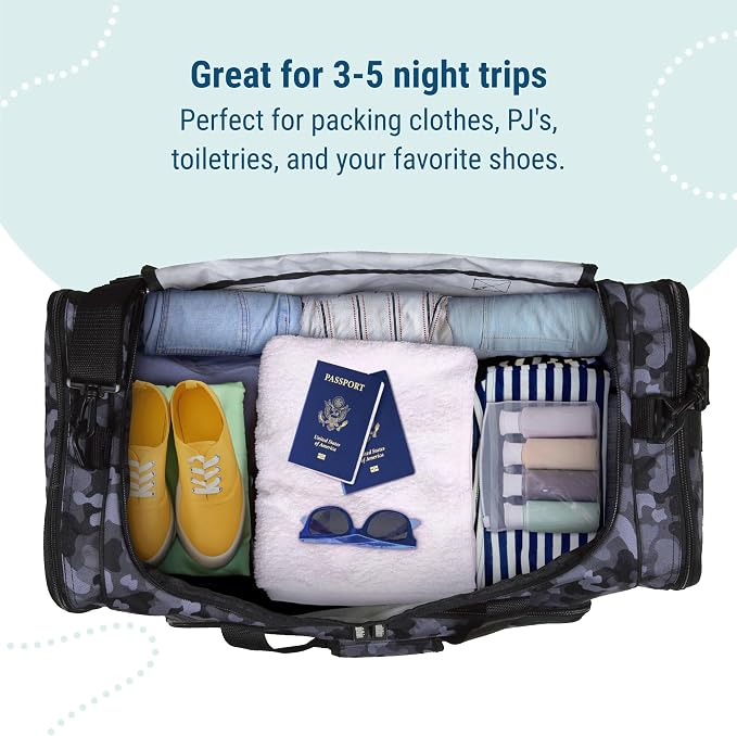 Wildkin Kids Weekender Duffel Bag – Carry-On Size for School, Travel, & Sleepovers - Image 6