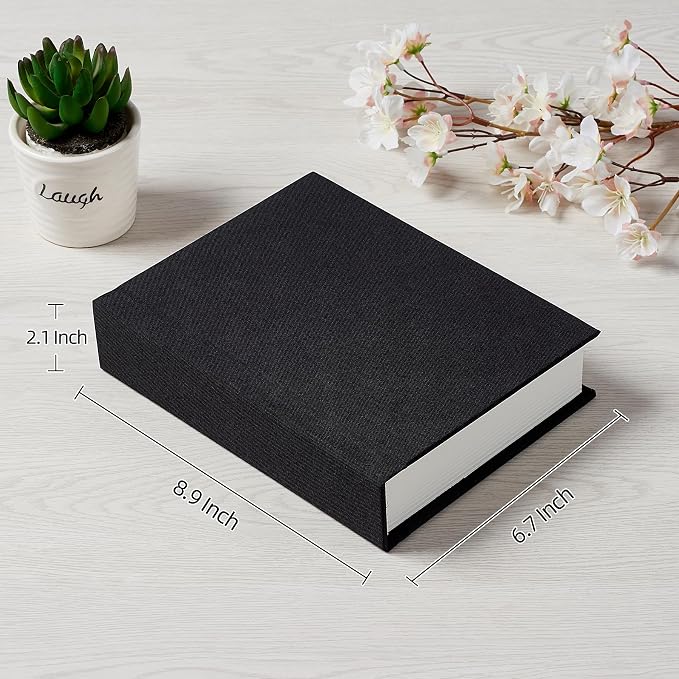 Pssoss 5x7 Photo Album with Writing Space, Linen Cover, 30 Photos, Black | High-GSM writable pages with easy slip-in pockets for weddings, baby photos, family memories, travel, and anniversaries. - Image 2
