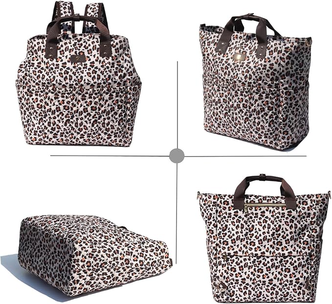 Diaper Tote Bag Totepack Backpack Crossbody Bag 3 in 1 for Women Laptop Backpack Multifunctional with Insulated Pockets - Image 7