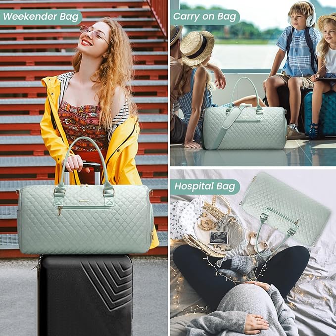 LOVEVOOK Travel Weekender with Toiletry Bag, Overnight Carry-On, Gym with Shoe Compartment & Wet Pocket, Mommy Hospital Bag - Image 5