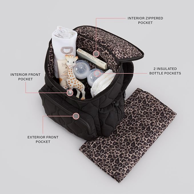Motherhood Gathered Pocket Backpack Diaper Bag with Stroller Straps - Image 6