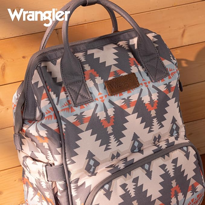 Wrangler Callie Diaper Bag Backpack with Stroller Straps Multifunction Baby Travel Bag WG2210-9110GY - Image 7