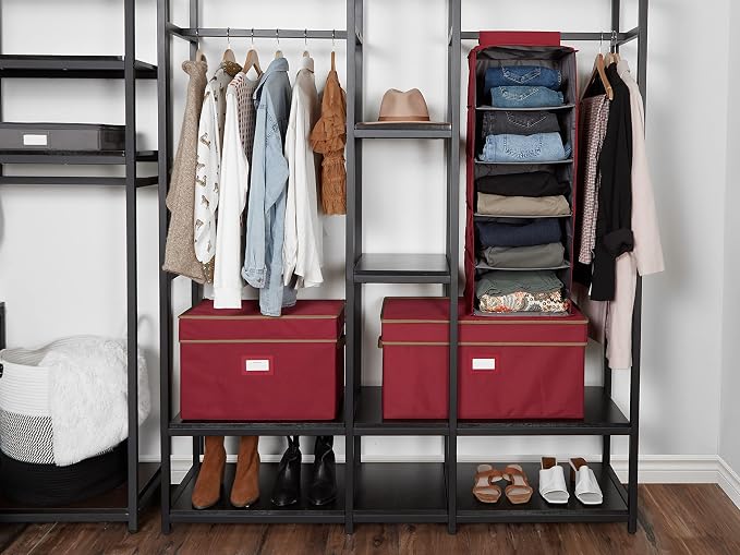Covermates Hanging Closet Organizer, 13.5" W x 13.5" D x 20.75" H | durable polyester construction, label window, 3-year warranty - Image 6
