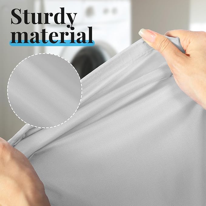 Woanger 12 Pack 28 x 45 Inch Extra Large Laundry Bags Bulk, Silver | Washable Polyester, Drawstring Closure, For Clothes and Bedding, Foldable for College Dorms, Hotels, Camping and Travel - Image 3