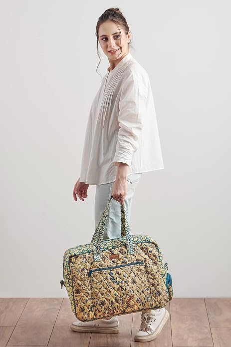 Maison d' Hermine Weekender Bags for Women Cotton Quilted Duffel Overnight Luggage Weekend Bag for Men Gym Gifts Travel | Overnight Luggage Weekend Bag for Men Gym Sports Gifts Duffle bag Business Travellers Trip Spring Summer - Image 8