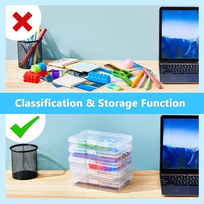 30 Pcs Clear Photo Storage Boxes for 4" x 6" Pictures Transparent Photo Case Plastic Photo Organizers and Storage Photo Storage Containers Photo Keeper for Photo Picture Card, 6.7 x 4.7 x 1.2'' - Image 6