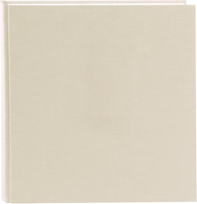 goldbuch Summertime Trend 2 27605 Photo Album with 60 White Pages with Parchment Dividers, Memory Album with Linen Cover, Photo Album for Gluing, Beige, 30 x 31 cm by Goldbuch
