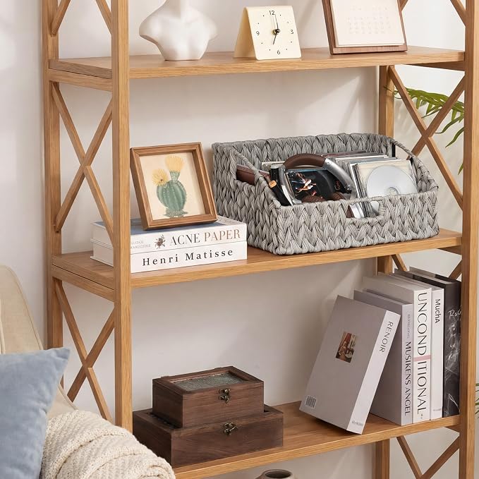 GRANNY SAYS Wicker Baskets for Organizing, Large Waterproof Wicker Basket | Wicker Storage Baskets for Pantry, Open Front Basket for Shelves, Kitchen Storage Baskets, Decorative Basket for Home Decor - Image 5