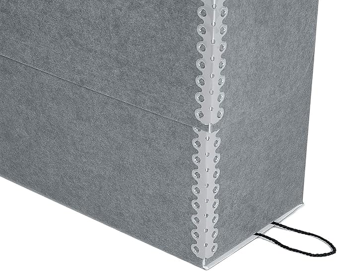 Lineco Archival Document Storage Box, Gray, 15.5" x 12.5" x 5" | Jumbo-Sized, Metal Edge, Acid-Free Boxboard Case, Organize Files, Prints, Photos, Pack of 2 - Image 4