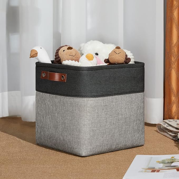 DULLEMELO 11x11 Cube Storage Bins for Cube organizer, Foldable Cube Storage Bins Baskets for Organizing Home Office Closet Shelves Toy Nursery,Fabric Cube Baskets Bin for Home organization - Image 4