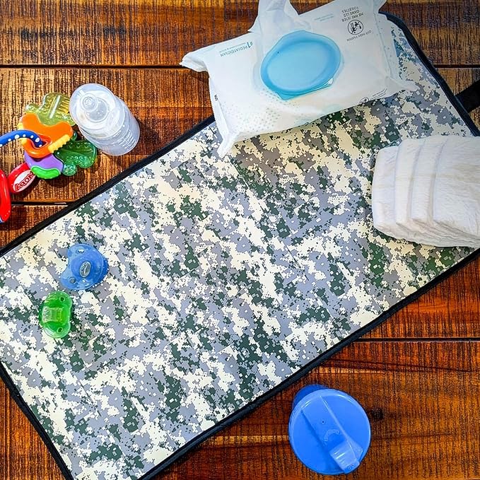 Dad Diaper Bag for Men with Dad Life Patches, Changing Pad | YKK Zippers, 2 Insulated Bottle Pouches, Adjustable Padded Back Straps, Cinch Straps, Stroller Straps, 9 Internal Pockets - Image 8