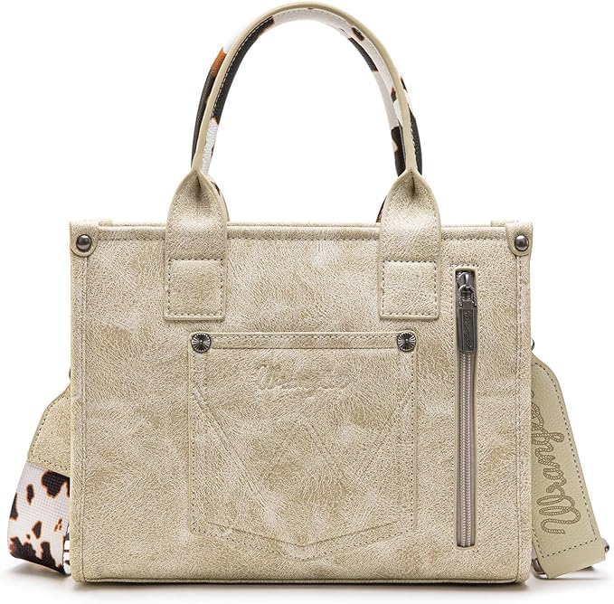 Montana West × Wrangler Tote Bag for Women Western Cow Print Purse Designer Top Handle Handbags - Image 5