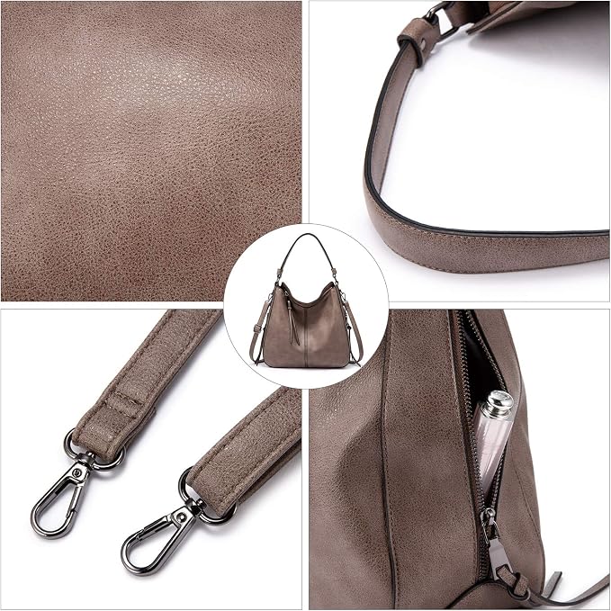 Hobo Crossbody Bag for Women, Designer Shoulder Purse Handbags - Image 9