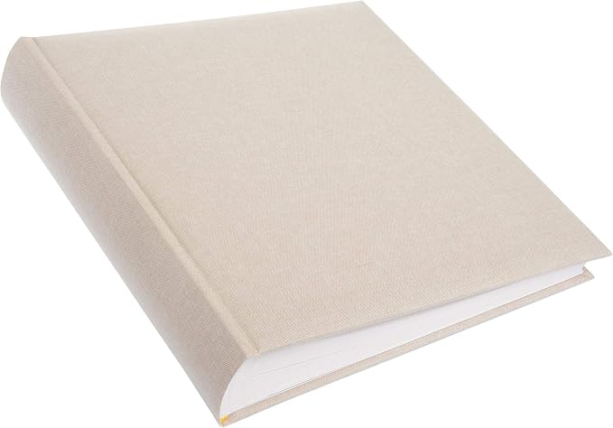 goldbuch Summertime Trend 2 27605 Photo Album with 60 White Pages with Parchment Dividers, Memory Album with Linen Cover, Photo Album for Gluing, Beige, 30 x 31 cm - Image 3