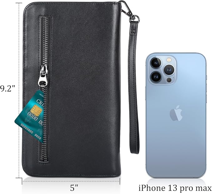 Polare Full Grain Leather Family Travel Passport Wallet and Documents Organizer RFID Blocking Case Holder Fits 6 Passports for Men and Women - Image 7