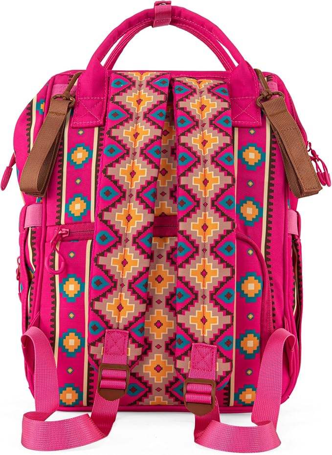 Montana West Wrangler Callie Diaper Bag Backpack with Stroller Straps Multifunction Baby Travel Bag WG2204-9110HPK - Image 5