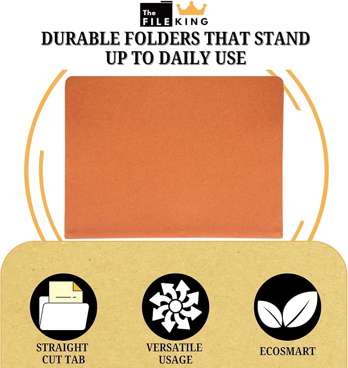 The File King 5.25" Expanding Accordion File Folder, Letter Size, Box of 10 | Red Rope Exterior | Manila Interior | Straight-Cut Tab | For Law, Accounting & Business Filing | Made in USA - Image 3