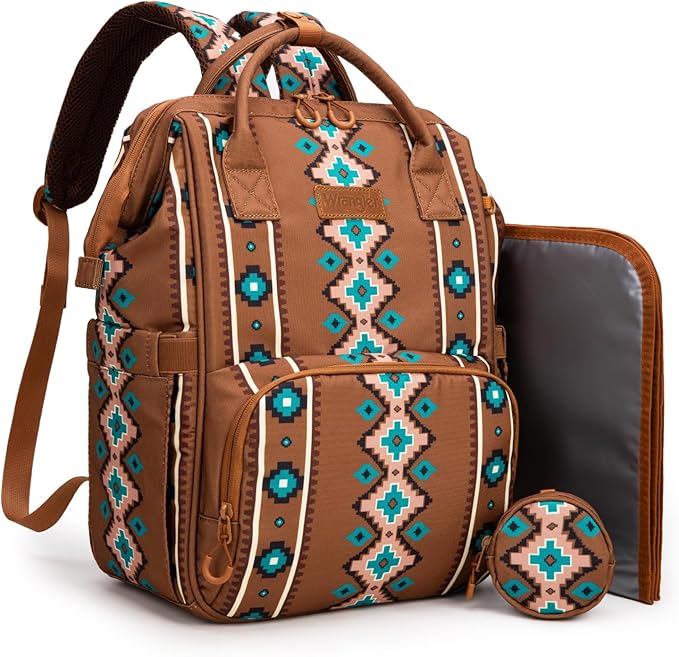 Montana West Wrangler Diaper Bag Backpack Aztec Callie Bag Travel Backpack Purses Western Multi-Function Baby Bags for Mom by THEOFFICIALMONTANAWEST