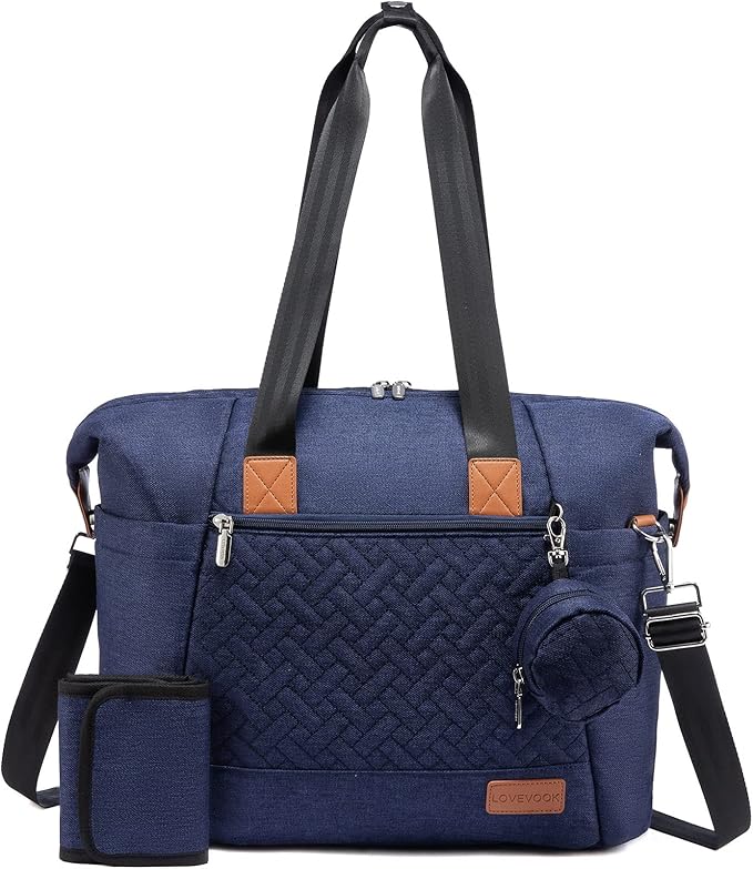 LOVEVOOK Diaper Bag Tote, Baby Diaper Bag Waterproof Travel Diaper Tote with Changing Pad by LOVEVOOK