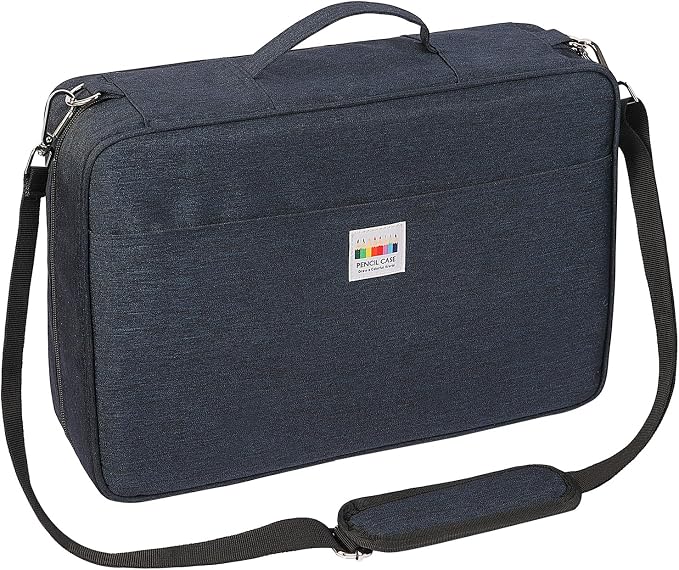 JAKAGO 480 Slots Colored Pencil Case Extra Large Capacity Pen Holder for Artist Painter Zipper Organizer Bag for Marker Highlighter Storage Case for Office Sketch Travel Supplies (Blue) by JAKAGO