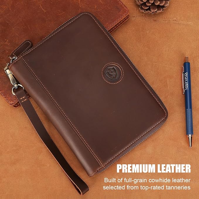 STAR VISTA Lorenzo Full Grain Leather Family Passport Wallet for 4, Large Travel Document Organizer for Exquisite Voyagers, Multi-Currency Compartments, RFID Blocking, AirTag Track, Espresso Brown - Image 2