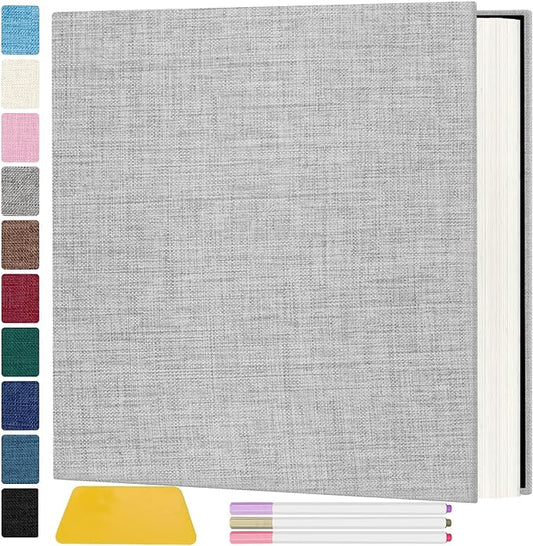 Zesthouse Large 18In Photo Album Self Adhesive 60 Pages, Scrapbook Albums with Sticky Page Holds 10x12 & 8x10 & 5X7 & 4x6 Pictures, DIY Photo Book Ideal Gift for Family Wedding Baby by Zesthouse