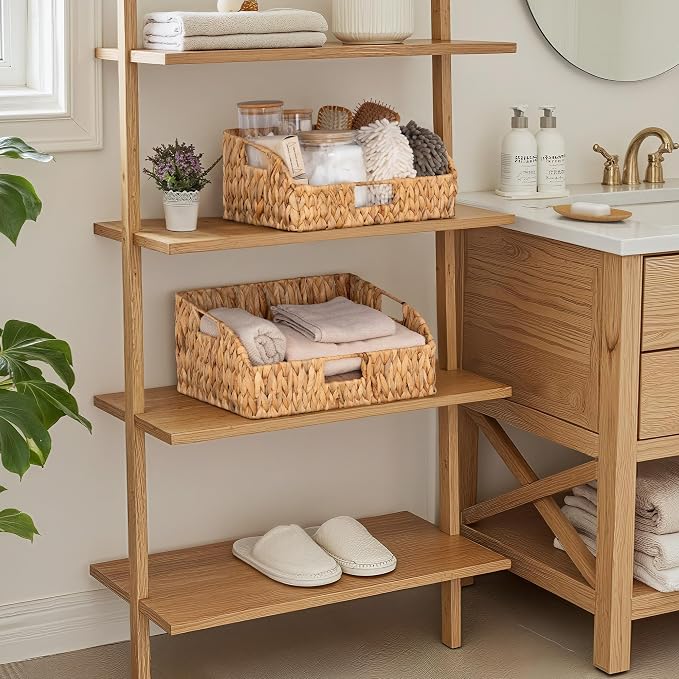 StorageWorks Pantry Baskets for Organizing, Hyacinth Storage Baskets,2-Pack | Pantry Organizers and Storage with Built-in Handles, Wicker Storage Baskets for Shelves, Wicker Baskets for Organizing - Image 5