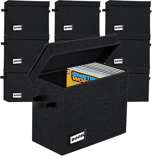 10 Pack Collection Comic Book Storage Boxes, Protector Organizer 15.8" X 7.8" X 11.8" Collapsible Short Box Holds 160-180 Comic Book Heavy Duty Bin Container Holder Shelf by YNSZAS