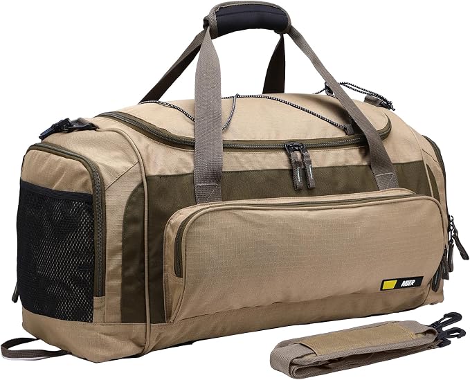 MIER Large Gym Bag for Men 60L Duffel Bag with Shoe Compartment | Lightweight & Durable Sports Duffles; Suited for Workout Fitness Travel Weekender; Water Resistant; Adjustable Shoulder Strap by MIER