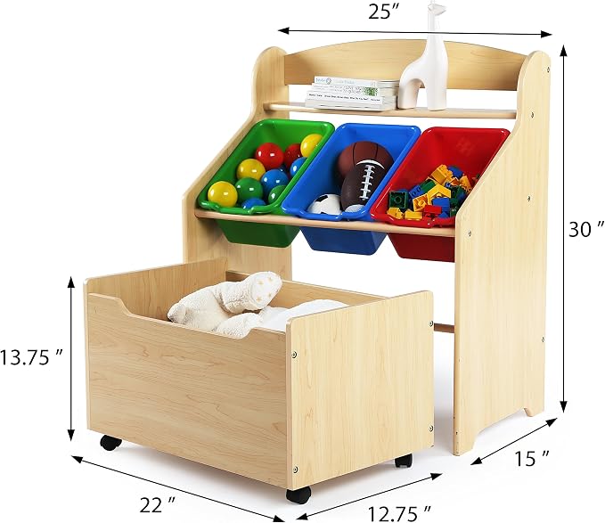 Humble Crew Kids' Store-All Unit, Natural Finish (TB816) - Image 2