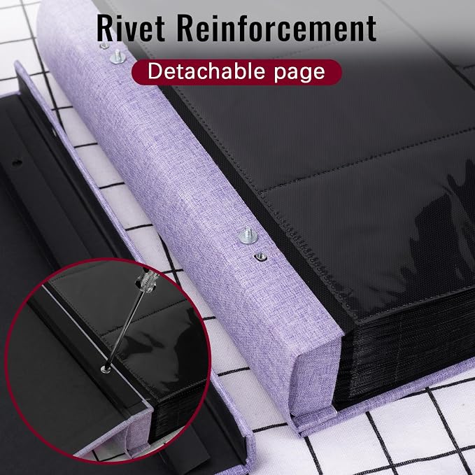 Linen Photo Album 4x6 Large Capacity 1000 Pockets Pictures Fabric Cover Books Albums Wedding School Family Anniversary Baby Memory Engagement Travel Albums(Black, 1000 Pockets) - Image 6