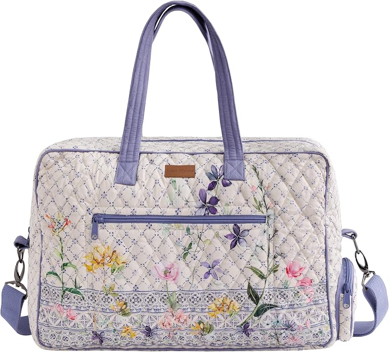 Maison d' Hermine Weekender Bags for Women Cotton Quilted Duffel Overnight Luggage Weekend Bag for Men Gym Gifts Travel | Overnight Luggage Weekend Bag for Men Gym Sports Gifts Duffle bag Business Travellers Trip Spring Summer by MaisondHermine