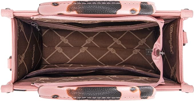 Montana West × Wrangler Tote Bag for Women Western Cow Print Purse Designer Top Handle Handbags - Image 6