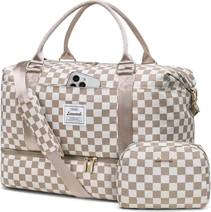 LOVEVOOK Travel Duffle Bag,Weekender Bags for Women with Shoe Compartment，Carry on Overnight Bag with Toiletry Bag,Gym Duffel Bag with Wet Pocket, Hospital Bags for Labor and Delivery by LOVEVOOK