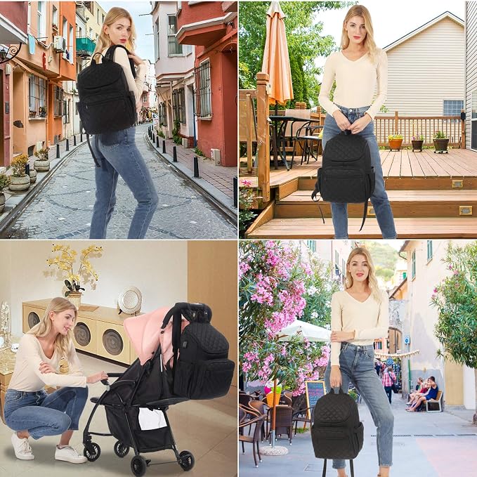 LOVEVOOK Diaper Bag Backpack Large Capacity Baby Bag with Portable Changing Pad, Multifunction Baby Travel Backpack - Image 3