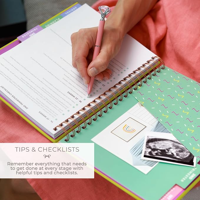 Clever Fox Pregnancy Journal, Expecting First Time Mom Planner Spring Green | Organized pregnancy & baby diary with weekly countdown calendars & checklists, maternity memory book, ivf 9 x 10.5 in - Image 5