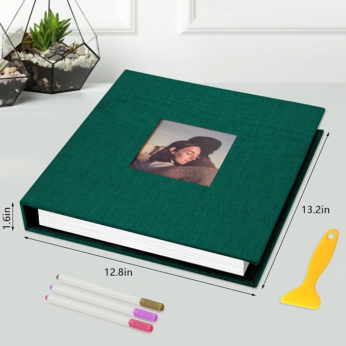 Zesthouse 18 In Photo Album Self Adhesive with Picture Display Window, 3-Ring Scrapbook Albums 60 Pages Holds 10x12 8x10 5x7 4x6 Photos, DIY Photo Book Ideal Gift for Family Wedding Baby - Image 2