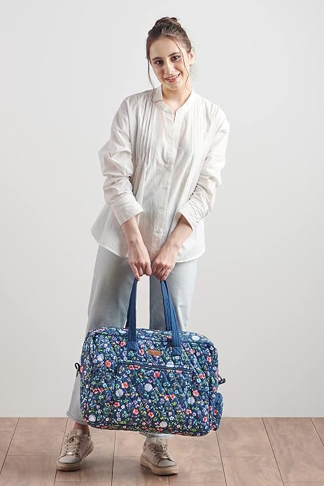 Maison d' Hermine Weekender Bags for Women Cotton Quilted Duffel Overnight Luggage Weekend Bag for Men Gym Gifts Travel | Overnight Luggage Weekend Bag for Men Gym Sports Gifts Duffle bag Business Travellers Trip Spring Summer - Image 8