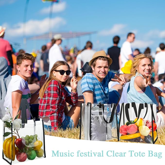 Eccliy Clear Tote Bag Stadium Approved with Handles - Image 6