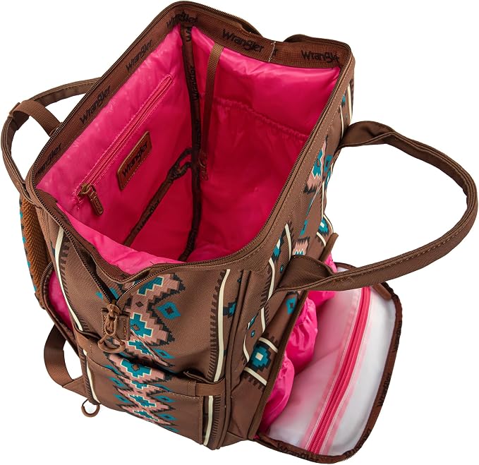 Montana West Wrangler Diaper Bag Backpack Aztec Callie Bag Travel Backpack Purses Western Multi-Function Baby Bags for Mom - Image 3