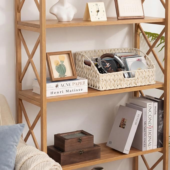 GRANNY SAYS Wicker Storage Baskets for Shelves, Large Wicker Basket | Wicker Storage Baskets for Pantry, Open Front Basket for Shelves, Kitchen Storage Baskets, Decorative Basket for Home Decor - Image 5