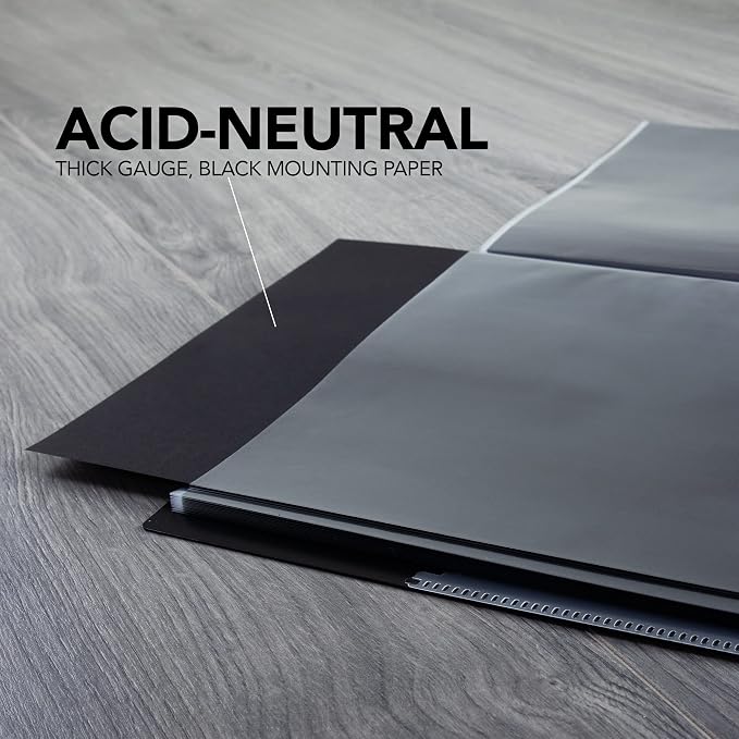 PROFOLIO 14x17 Acid-Neutral Art Portfolio with Customizable Cover, Black, 24 Two-Sided Clear Sleeves | 14x17 inch polypropylene pockets with 48 views and archival paper for art, photography and documents - Image 6