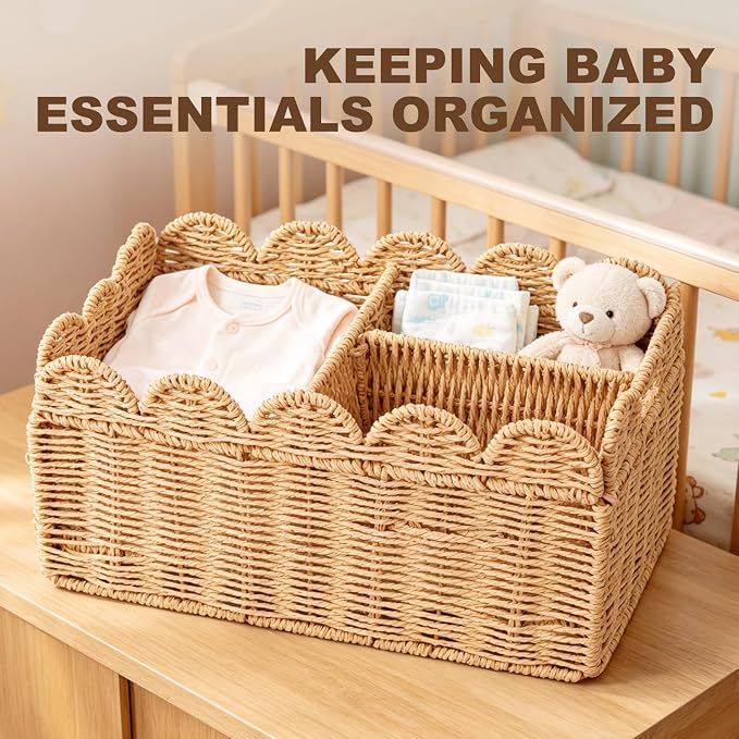 Sanwarm Diaper Caddy Organizer Foldable Portable Storage Basket Newborn | Removable Partition Portable Car Diaper Storage Basket Newborn Gift Essential for Newborns - Image 6