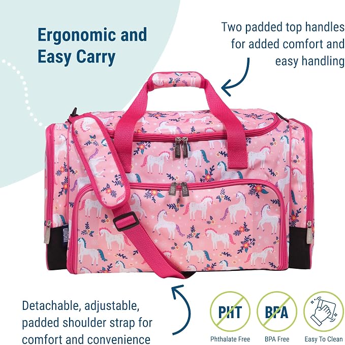 Wildkin Kids Weekender Duffel Bag – Carry-On Size for School, Travel, & Sleepovers - Image 3