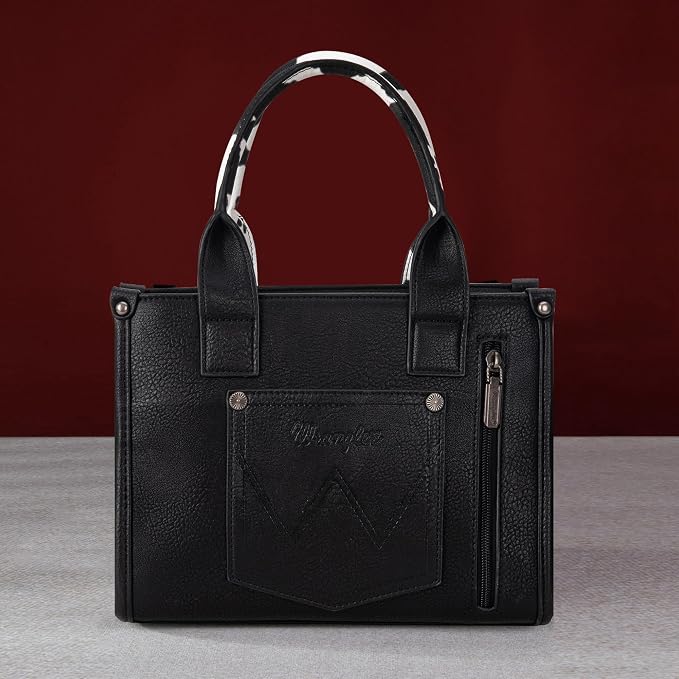 Montana West × Wrangler Tote Bag for Women Western Cow Print Purse Designer Top Handle Handbags - Image 4