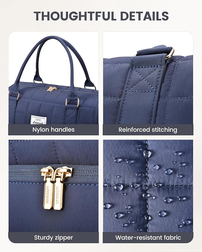 LOVEVOOK Travel Duffle Bag with Shoe Compartments - Carry on Overnight Bag & Weekender Bags for Women, Yoga Gym Bag with Wet Pocket, 2Pcs Set - Image 5