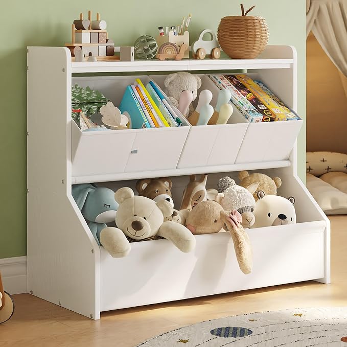 FOUCSSOMEI Kids Toy Storage Organizer for Easy Toy Cleanup and Organization | Stable child-friendly design helps create a safer everyday storage solution Patent Design by FOUCSSOMEI